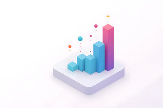 Business data analytics insight concept with abstract chart