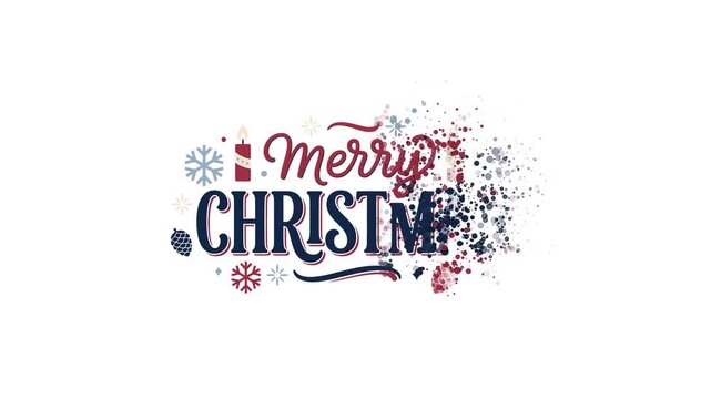 Christmas Seasonal Typography Progressive Greeting Reveal Motion