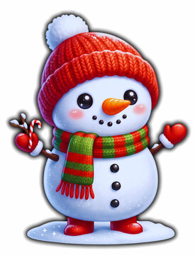 Christmas Icons and Stickers Set with Seasonal Holiday Elements. 