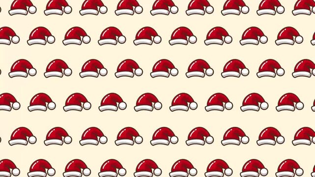 Christmas Red Berry Decorative Holiday Pattern Seamless Loop Motion Background