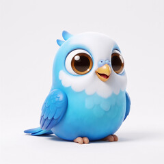 Fototapeta premium Cute 3D Render Budgerigar Character
