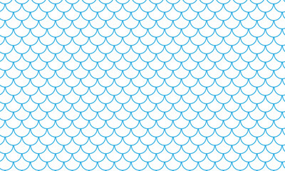 simple blue outline fish scale pattern for banner poster background. © kowsar