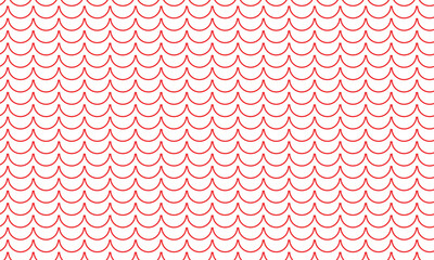 simple red outline fish scale pattern for banner poster background. © kowsar