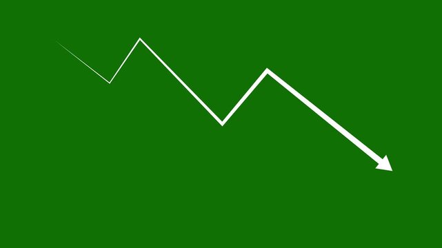 white cost reduction graph.Financial Loss Document.