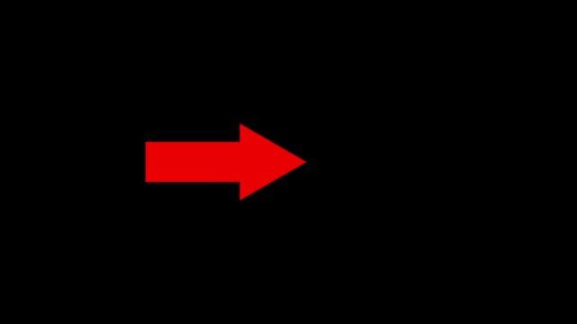 Directional arrow icon animation pointing right showing movement next step and progress. direction symbol indicating back or previous page.