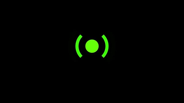 Animated wifi with Alpha Channel. Animated wifi internet network icon. Loop wi-fi symbol icon signal graphic concept.