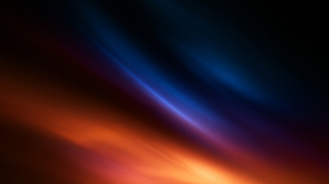 Atmospheric abstract background with soft flowing gradients of deep blue, purple, red, and orange light, creating a dramatic modern visual for digital design and presentations.