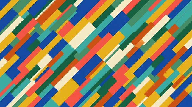 Abstract geometric pattern with colorful diagonal stripes