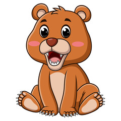 Obraz premium Cute bear cartoon character illustration