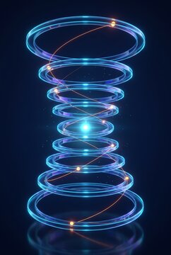 Spiraling 3D rings carry signals around a bright core