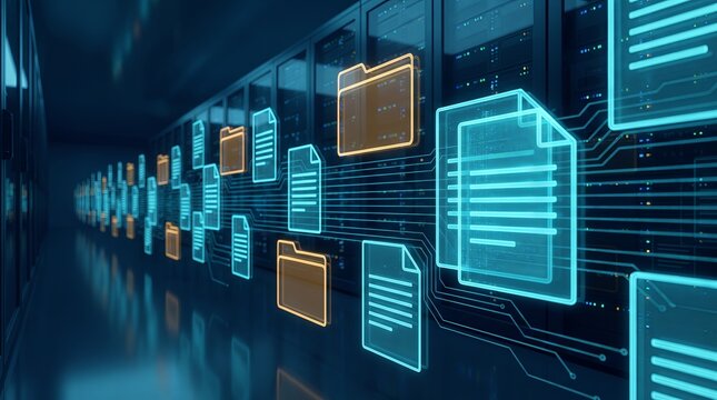 Digital 3D documents travel through a connected archive