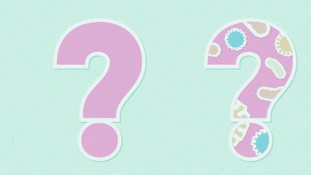 Pink question marks pattern on light blue textured wall background mark texture faq question mark query