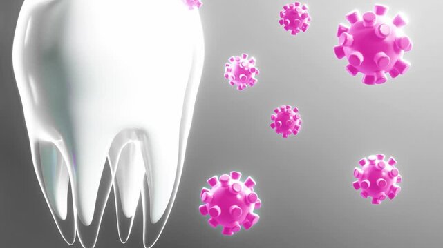 Scientific 3D Animation of Viral Infection Inside the Mouth and Gums