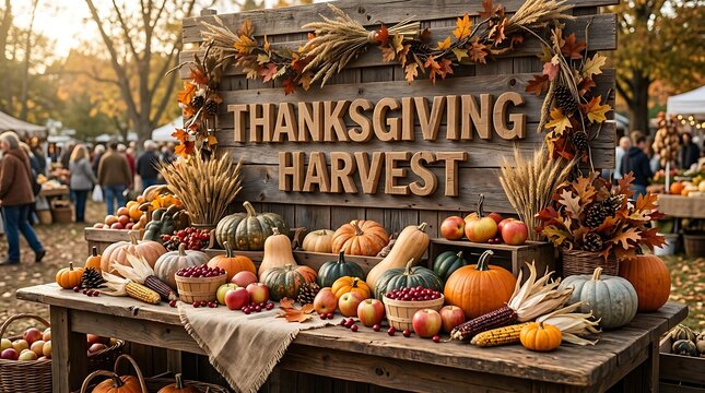 Thanksgiving harvest festival display