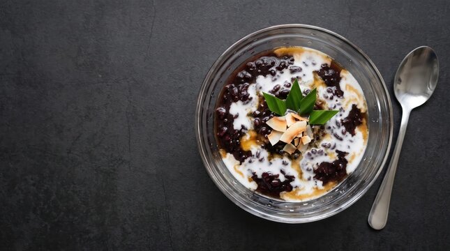Bubur ketan hitam,  Indonesian Sweet Dessert, Indonesian Dessert, Indonesian Dish 