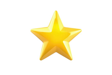 Fototapeta premium Glossy yellow star with pale highlighted edge
