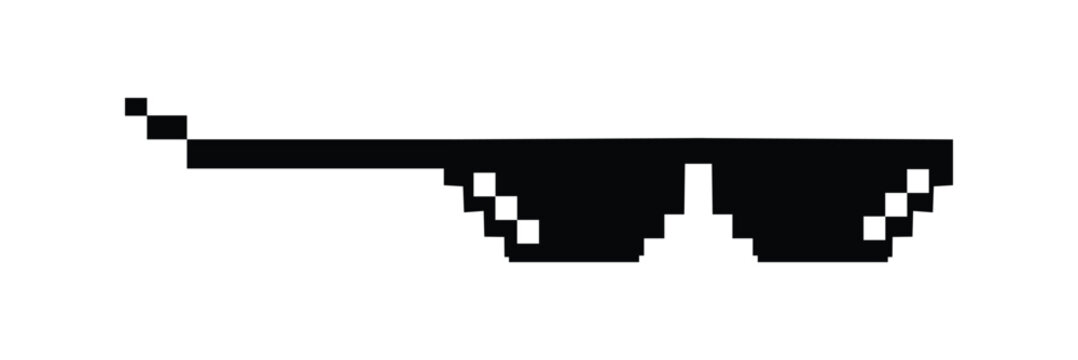 Pixel glasses isolated on white background. vector Illstration. White background.

