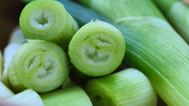 Sliced Green Onions in a Bowl