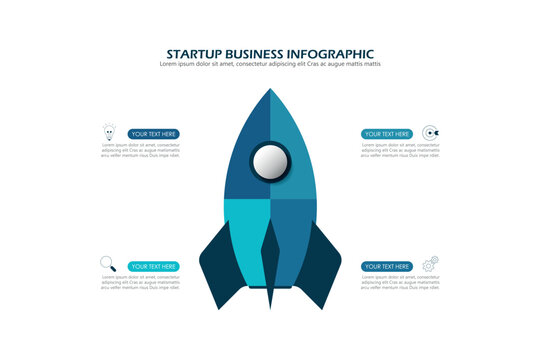 Business success concept vector illustration featuring a rocket launch with growth trajectory, startup innovation, strategy, planning, execution, analysis, idea, and business development