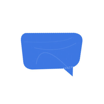 Blue speech bubble icon for messaging and communication apps