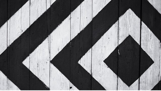  Black and White Chevron Pattern Wood Texture, Blac and white chevron pattern painted on rustic wooden planks, chevro, pattern, black and white, wood texture, wooden wall, painted wood, geometric,