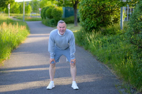 Senior Athlete Recovering After Workout