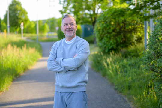 Confident Senior Man Outdoor Portrait