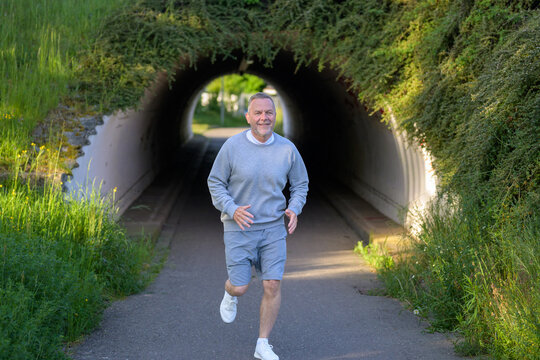 Senior Athlete Running Outdoor Trail