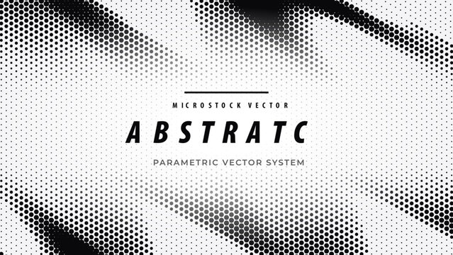 Abstract monochrome halftone wave vector background pattern