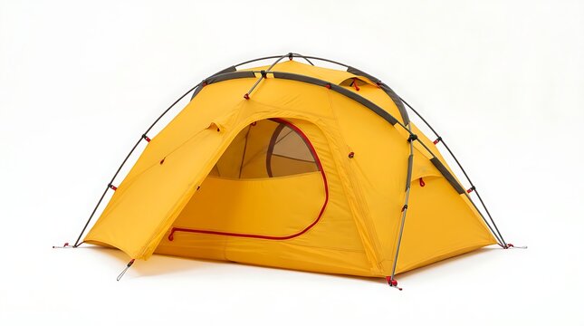 Tent for Outdoor Camping Isolated on a Clean White Background