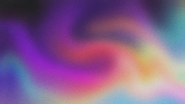 Grainy gradient background with vibrant wavy light leaks, abstract lo-fi texture, colorful blurred aura for retro aesthetic designs