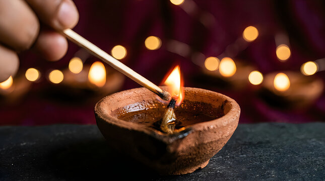 Celebrating the festival of lights diwali's radiant glow symbolizing the triumph of good over evil and