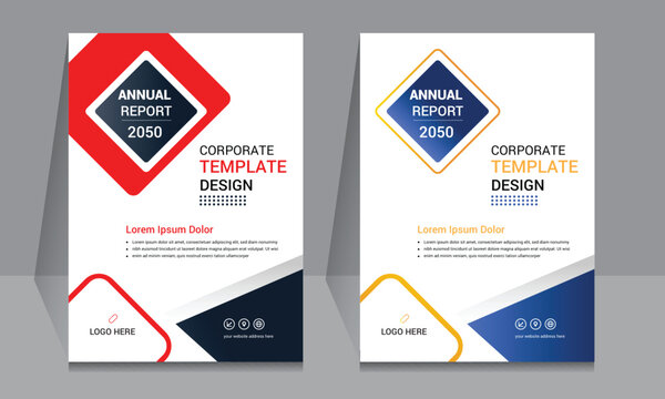 Annual report corporate brochure template layout design. It's also compatible with brochure, booklet, flyer, book cover, magazine cover, report annual, bifold, flyer, leaflet. Fully editable