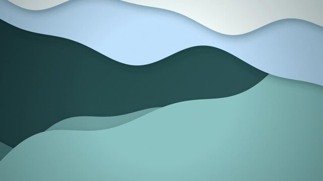 Minimalist paper cut wave shapes seamless looping motion background