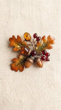brooch design for autumn
