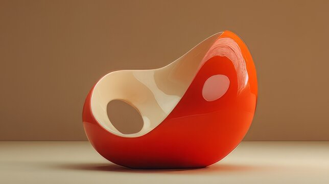 Colorful modern parametric wooden sculpture featuring interconnected pleated discs