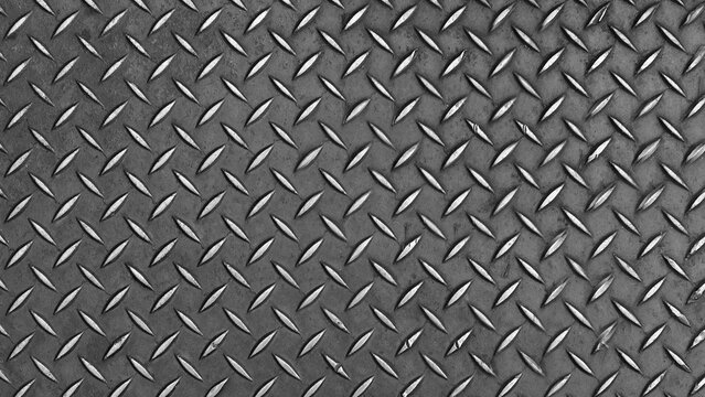 Dark steel diamond plate metal texture background