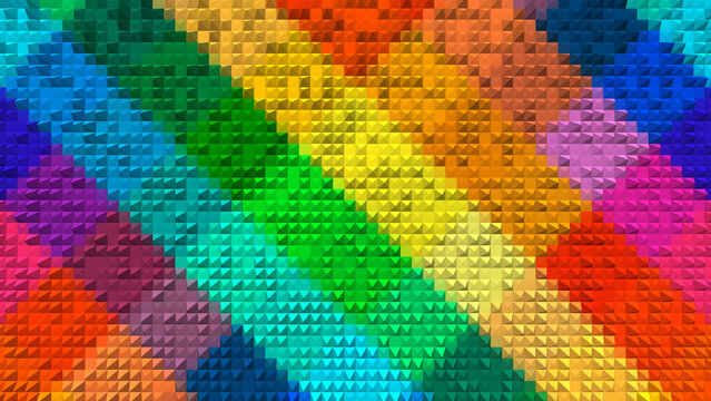 Colorful diagonal square pixel pattern background