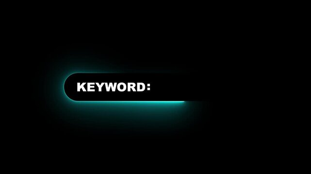 Keywords optimization concept on the transparent background. Targeting, and advertising idea. 4k video animation.4k motion graphics video
