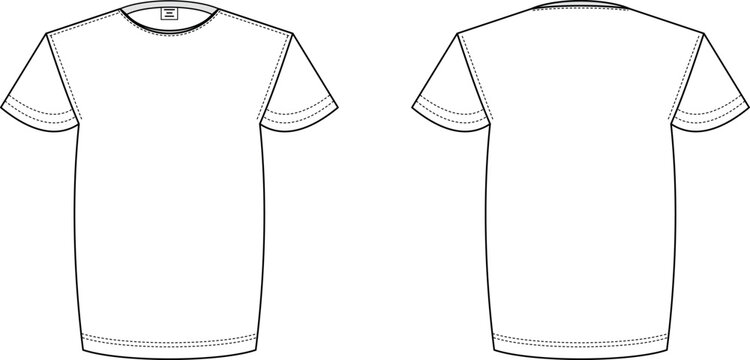 Front and Back Blank Ringer T Shirt Template Vector for Apparel Design MockupFront and Back Blank Ringer T Shirt Template Vector for Apparel Design Mockup