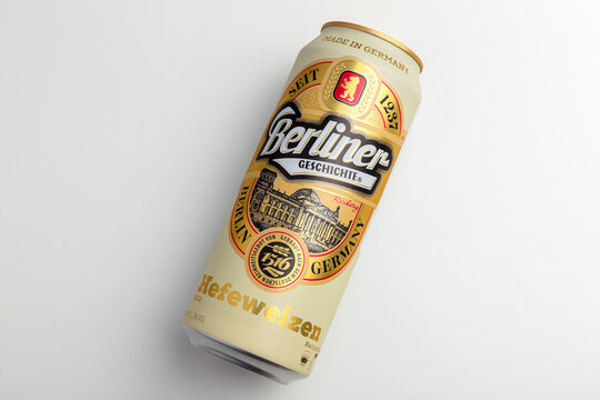 German Hefeweizen Wheat Beer Can "Berliner Geschichte" 