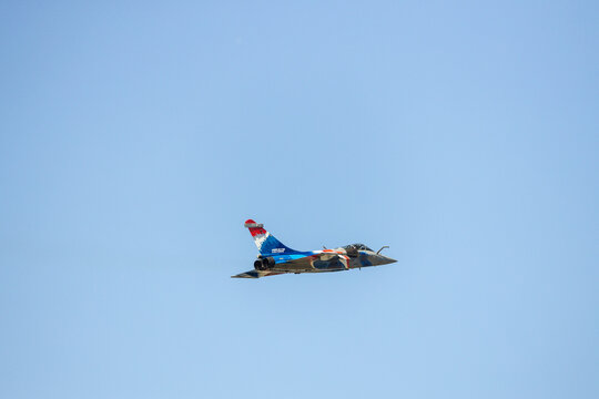 Dassault Rafale fighting jet at BIAS 2026 airshow.