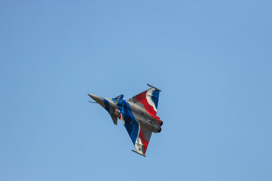 Dassault Rafale fighting jet at BIAS 2026 airshow.