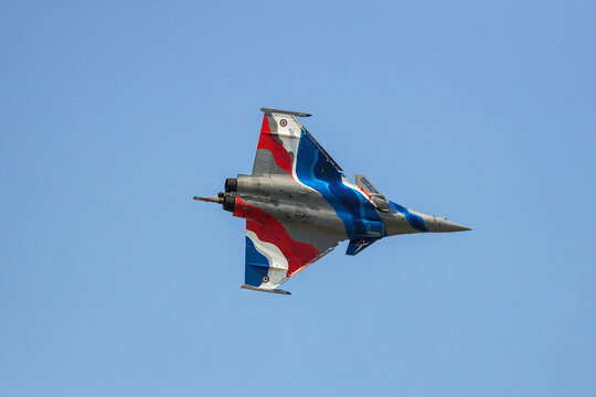 Dassault Rafale fighting jet at BIAS 2026 airshow.