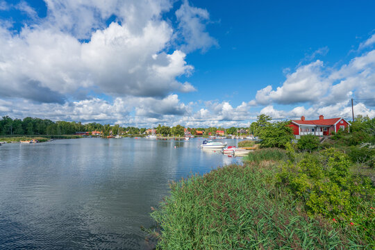 Shoreline of Figeholm in Sweden, Scandinavia
