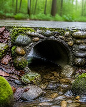 Amphibian Culvert Supporting Safe Wildlife Passage