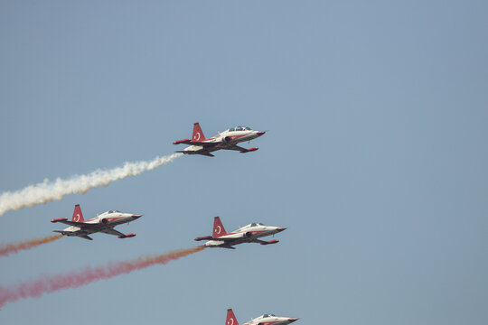Turkish Stars aerobatic team at BIAS 2026 airshow.
