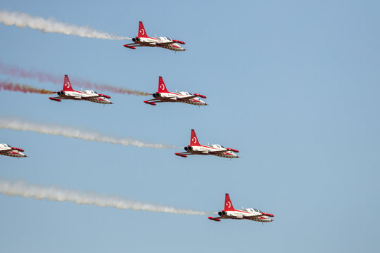 Turkish Stars aerobatic team at BIAS 2026 airshow.