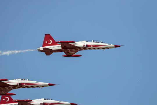 Turkish Stars aerobatic team at BIAS 2026 airshow.