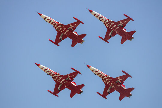 Turkish Stars aerobatic team at BIAS 2026 airshow.